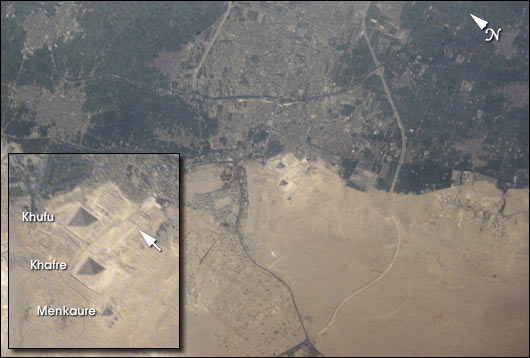 The Great Pyramids, taken from Space Station Alpha